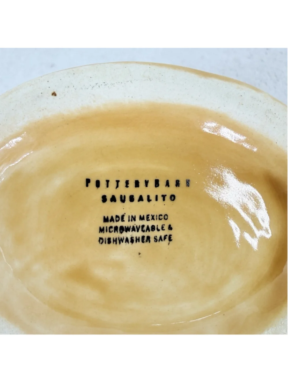 POTTERY BARN SAUSALITO GRAVY/SAUCE BOAT YELLOW AMBER